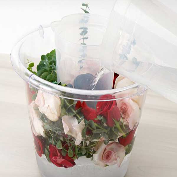 کاسه یخی تزیینی گلدار برای جشن عاشقانه روز ولنتاین کاسه یخی میوه ای تزیین یخ برای سفره ;hsi dod ice bowl jcddkhj