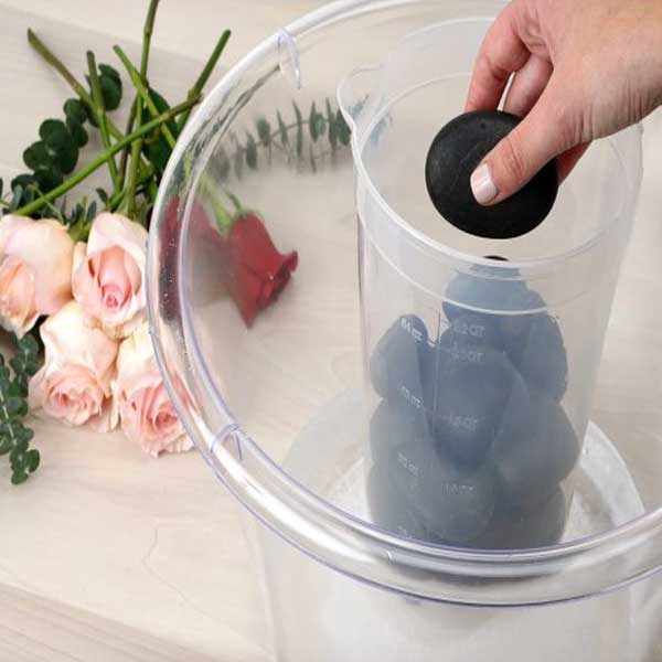 کاسه یخی تزیینی گلدار برای جشن عاشقانه روز ولنتاین کاسه یخی میوه ای تزیین یخ برای سفره ;hsi dod ice bowl jcddkhj