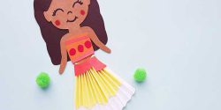 آموزش عروسک کاغذی ساده + عروسک کاغذی موانا