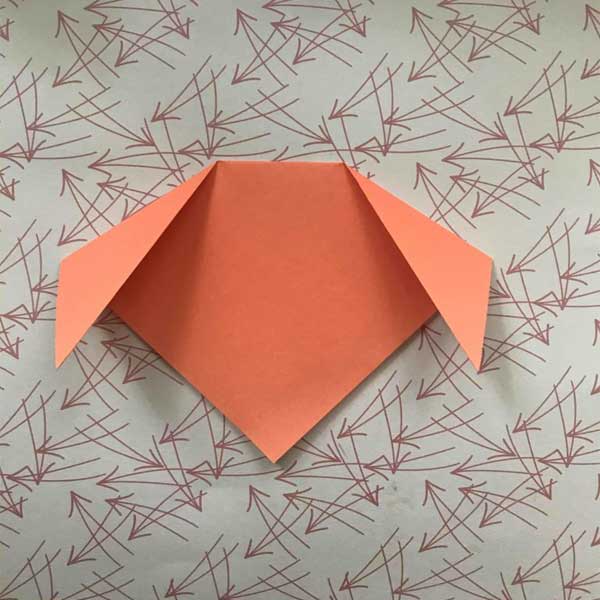 آموزش سگ اوریگامی آسان با استفاده از کاغذ رنگی و قیچی  h,vd'hld origami   عکس اوریگامی ساده اوریگامی حیوانات برای کودکان اوریگامی حیوانات مرحله به مرحله  