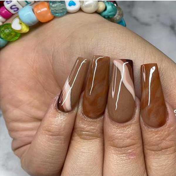 مدل طراحی ناخن کرم قهوه ای + رنگ لاک قهوه ای شکلاتی لاک قهوه ای خوشرنگ طراحی ناخن نسکافه ای لاک نسکافه ای روشن لاک ژل کرم قهوه ای طراحی ناخن قهوه ای طلایی لاک قهوه ای روشن لاک قهوه ای طلایی Brown cream nail design xvhpd khok 'vl ri,i hd