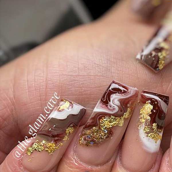 مدل طراحی ناخن کرم قهوه ای + رنگ لاک قهوه ای شکلاتی لاک قهوه ای خوشرنگ طراحی ناخن نسکافه ای لاک نسکافه ای روشن لاک ژل کرم قهوه ای طراحی ناخن قهوه ای طلایی لاک قهوه ای روشن لاک قهوه ای طلایی Brown cream nail design xvhpd khok 'vl ri,i hd