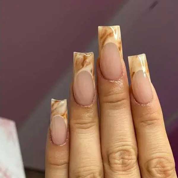 طراحی ناخن مرمر قهو ای شیک و خاص + طرح ناخن سنگ مرمر طراحی ناخن طراحی ناخن سنگ مرمر طراحی ناخن مرمری طراحی نان قهوه ای لاک ناخن قهوه ای طرح ناخن مرمر