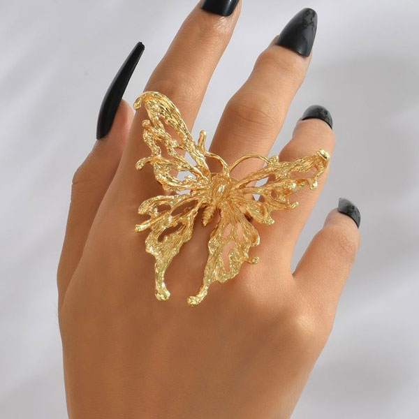 مدل انگشتر پروانه طلا  انگشتر پروانه جدید انگشتر طلا پروانه متحرک انگشتر پروانه طلا ظریف انگشتر پروانه کوچک انگشتر پروانه نگین دار hk'ajv \v,hk 