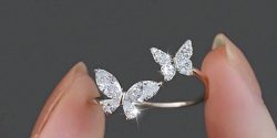 مدل انگشتر پروانه طلا شیک و مجلسی + انگشتر پروانه کوچک