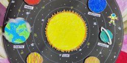 کاردستی منظومه شمسی و سیاره ها با کاغذ رنگی برای کودکان