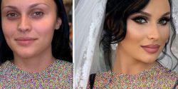 مدل آرایش عروس قبل و بعد + معجزه آرایش گریم عروس
