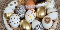 ایده نقاشی روی تخم مرغ سفالی با گواش مناسب هفت سین