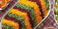 تزیین برنج مجلسی با زعفران + دیزاین پلو قالبی شیک برای مهمانی