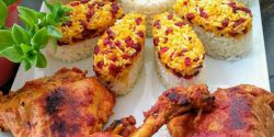 تزیین زرشک پلو با مرغ شیک و مجلسی برای مهمانی های رمضان