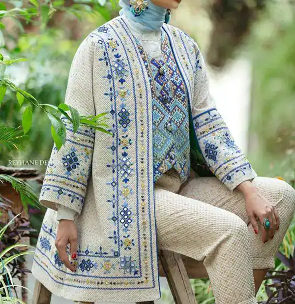 مدل مانتو سوزن دوزی مجلسی
