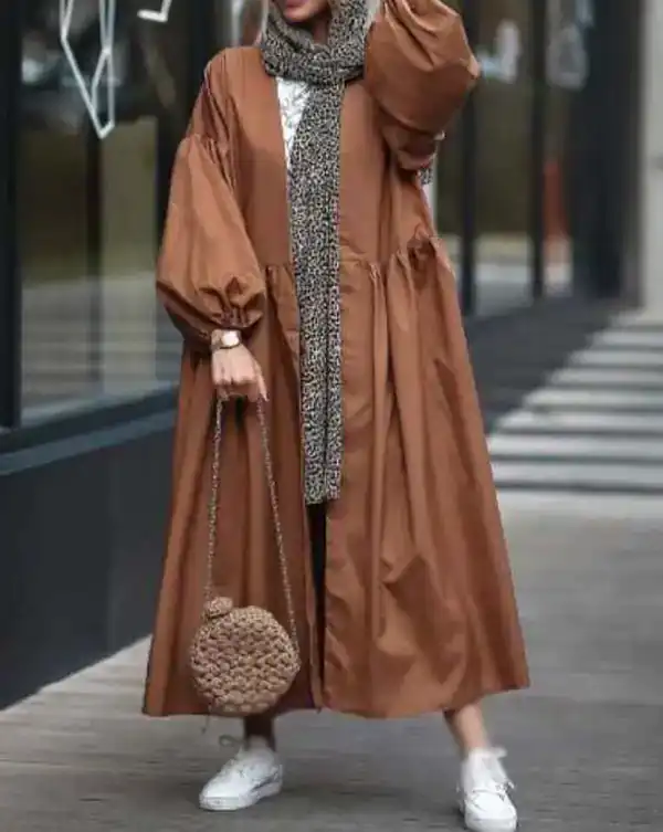 مدل مانتو کرم قهوه ای