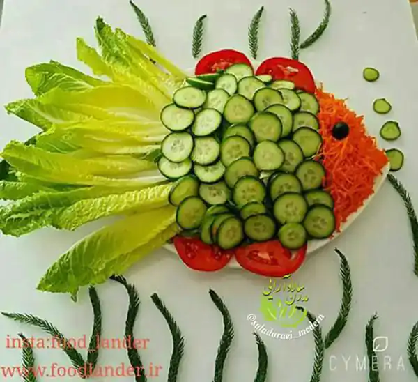 تزیین سالاد فصل ساده