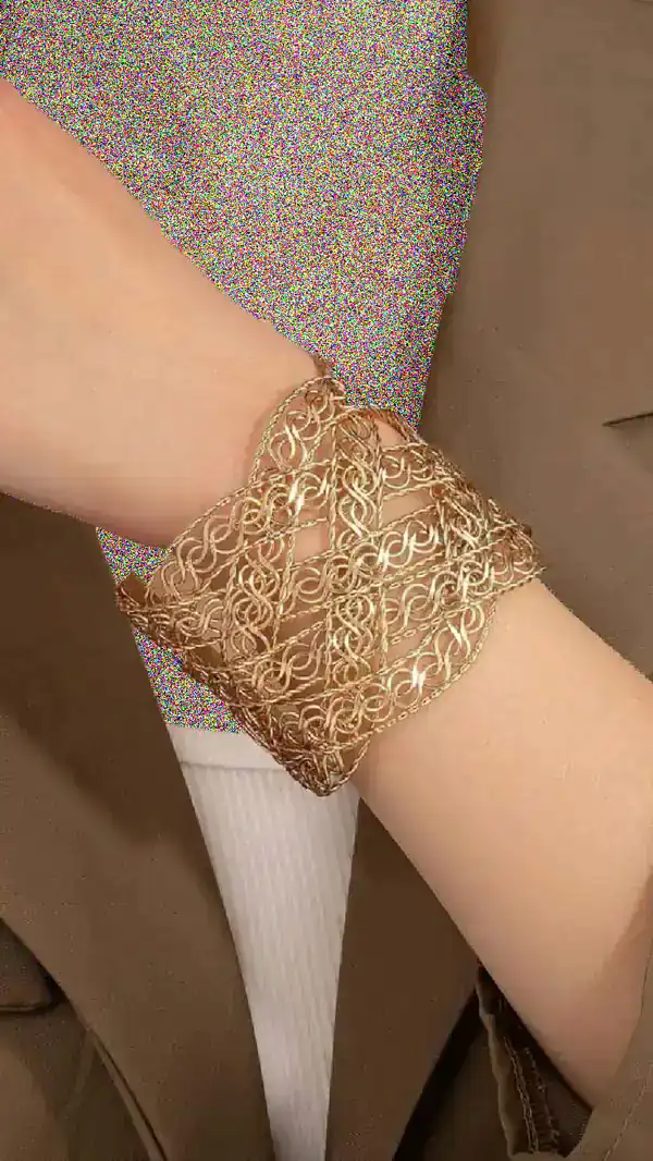مدل دستبند طلا پهن جدید