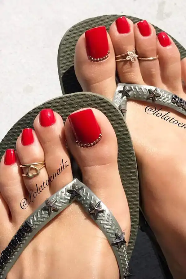 طراحی ناخن پا جدید