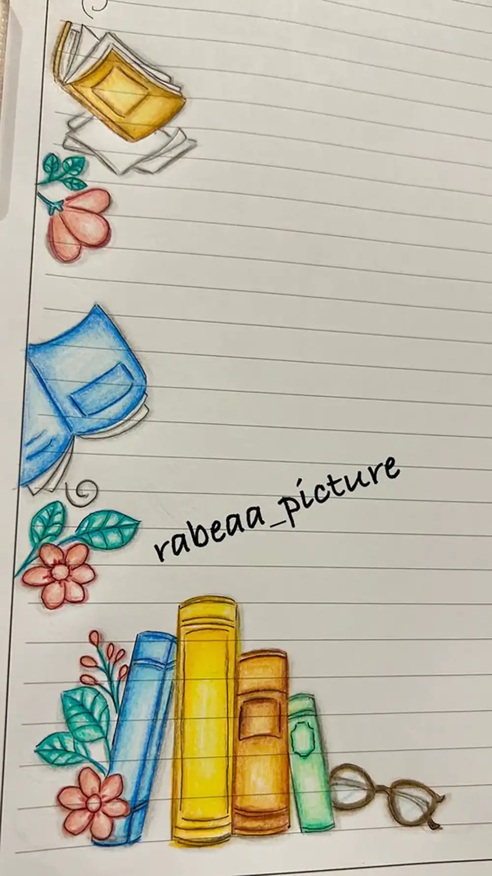 نقاشی حاشیه دفتر ریاضی