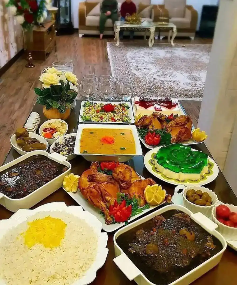 چیدمان سفره مهمانی