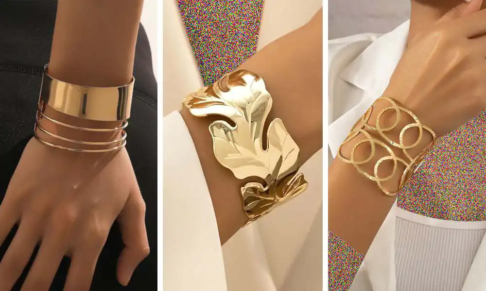مدل دستبند طلا پهن دخترانه