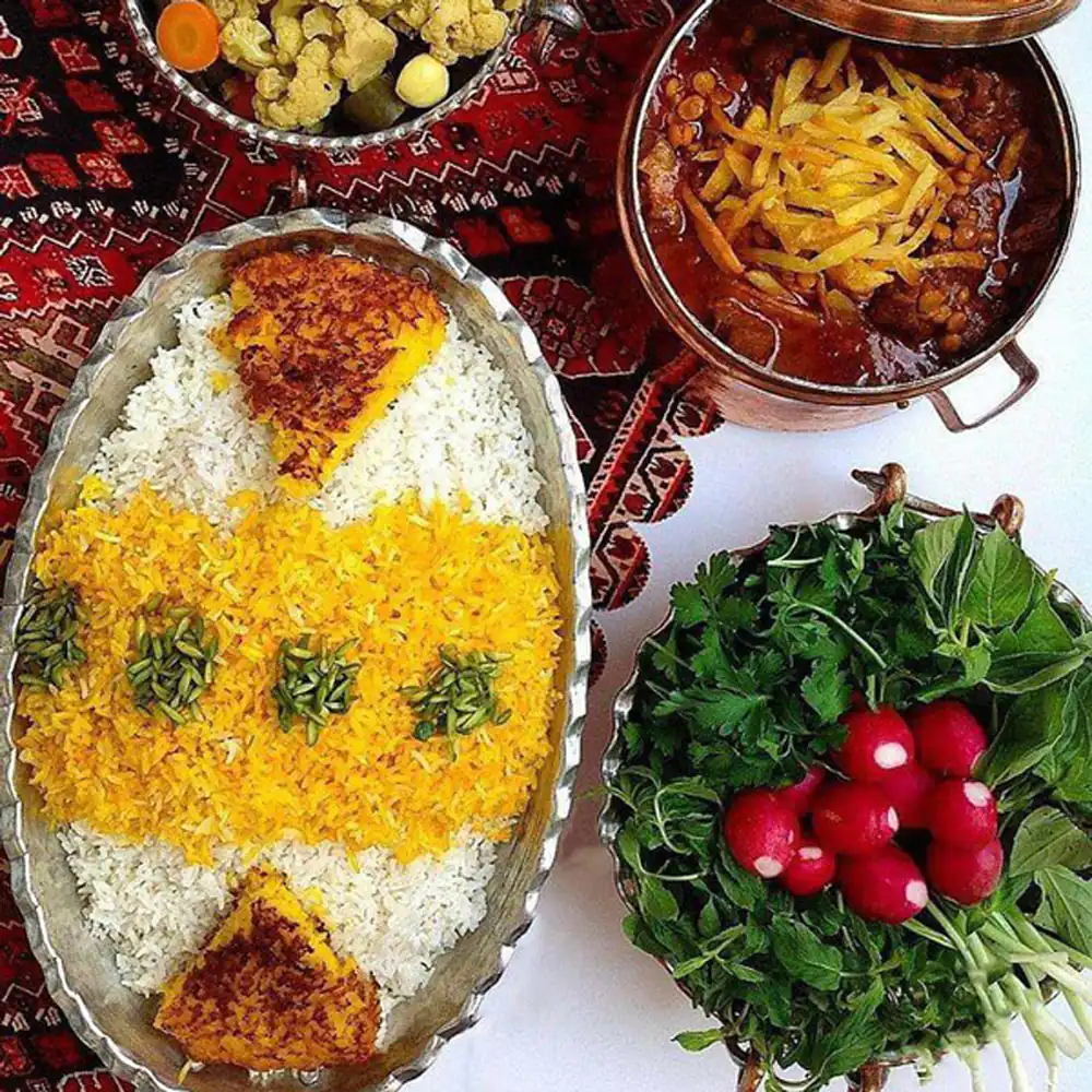 تزیین قیمه سیب زمینی