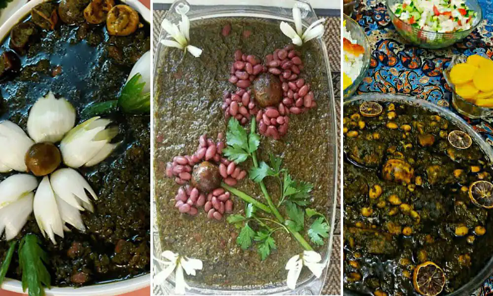 تزئین قورمه سبزی برای مهمانی