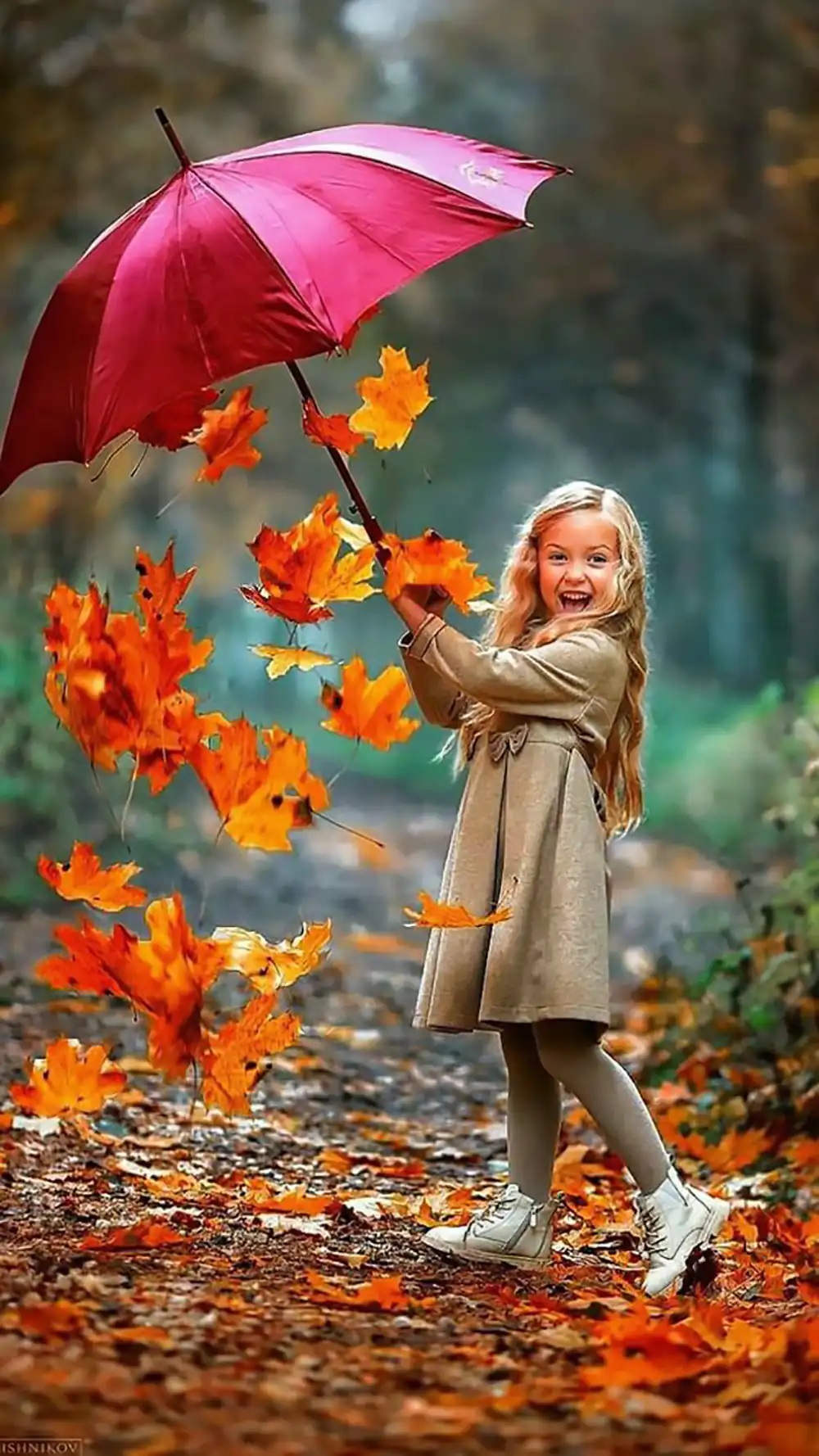 ایده عکاسی پاییزی برای کودک