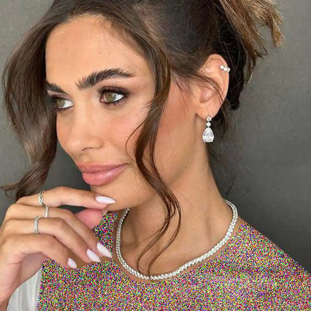 مدل گردنبند و گوشواره تنیسی