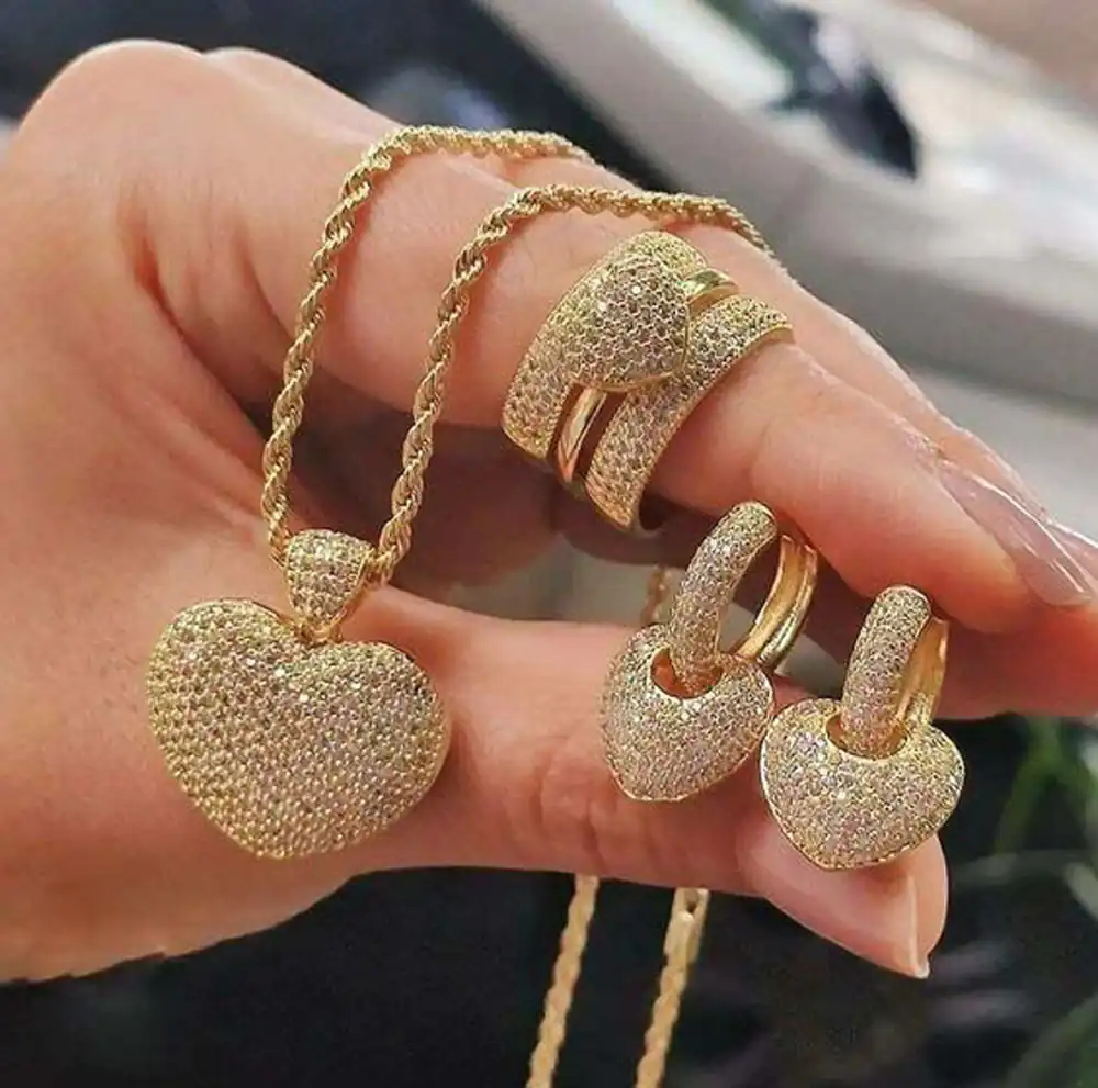 نیم ست طلا جدید دخترانه