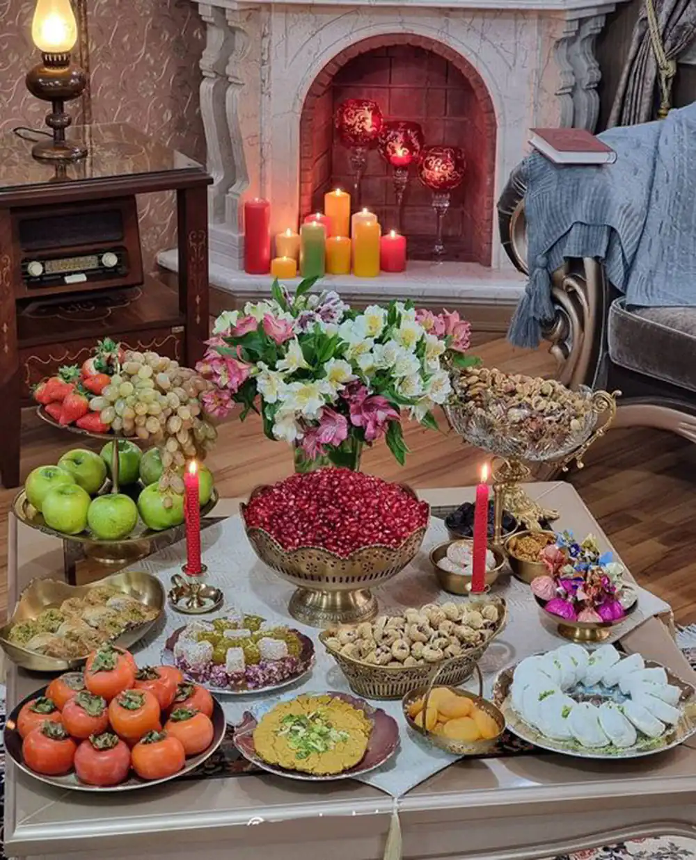 تزیین سفره یلدا