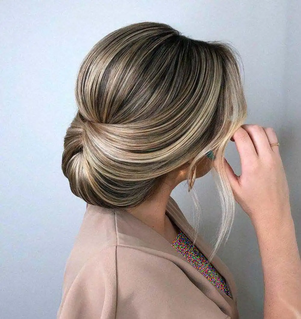 شینیون ساده مو برای عروسی