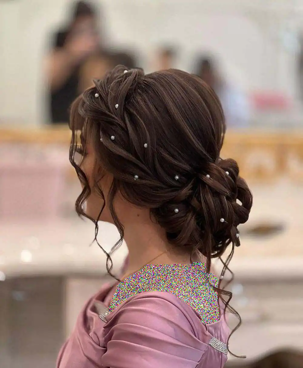 شینیون ساده مو برای عروسی