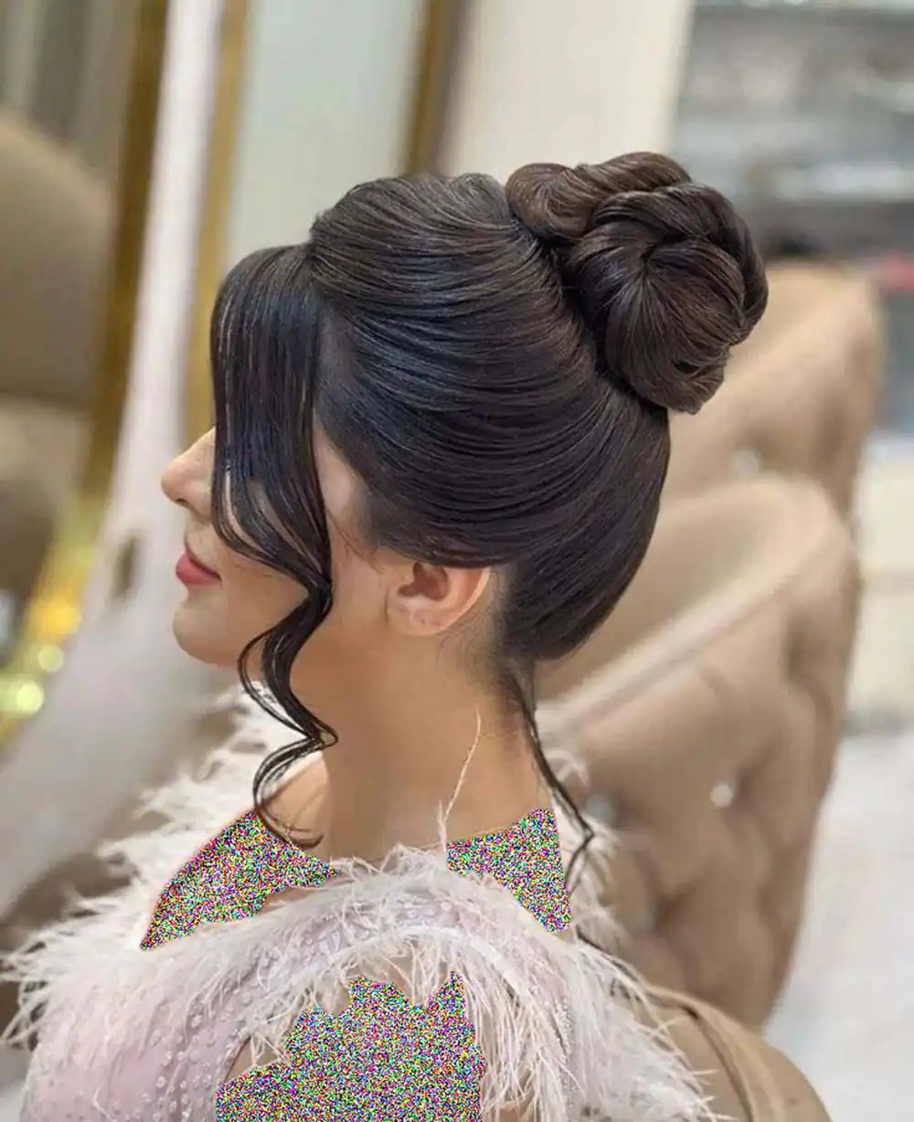 شینیون ساده مو برای عروسی