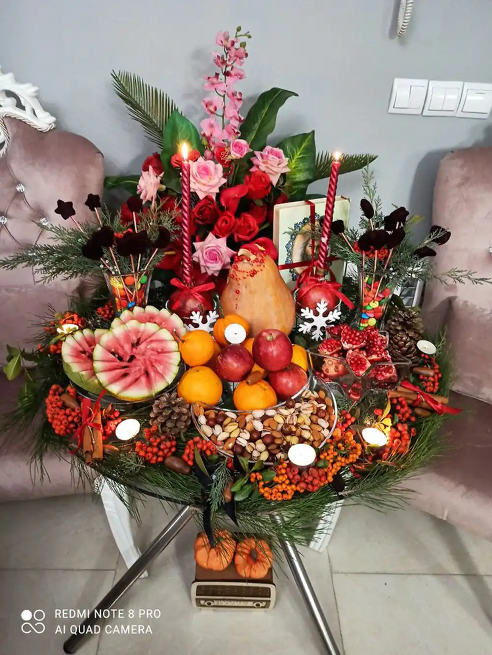 تزیین خوراکی های شب یلدا