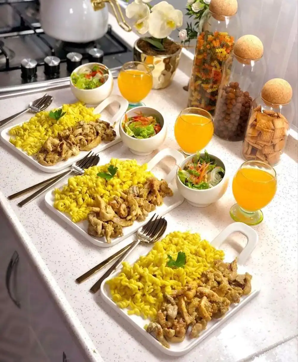 تزیین غذا برای مهمان