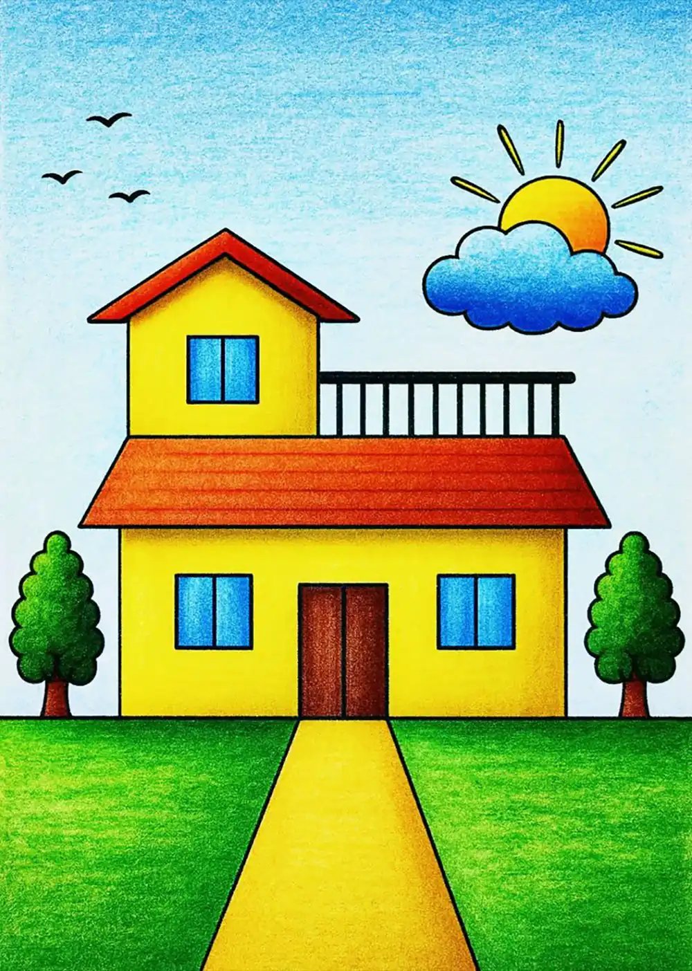  نقاشی طبیعت ساده