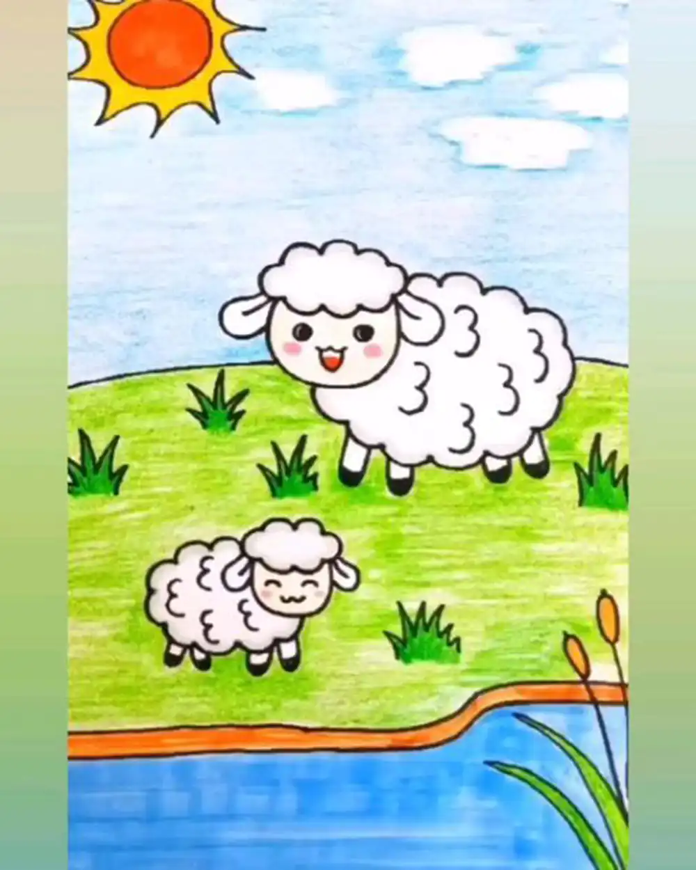  نقاشی طبیعت ساده