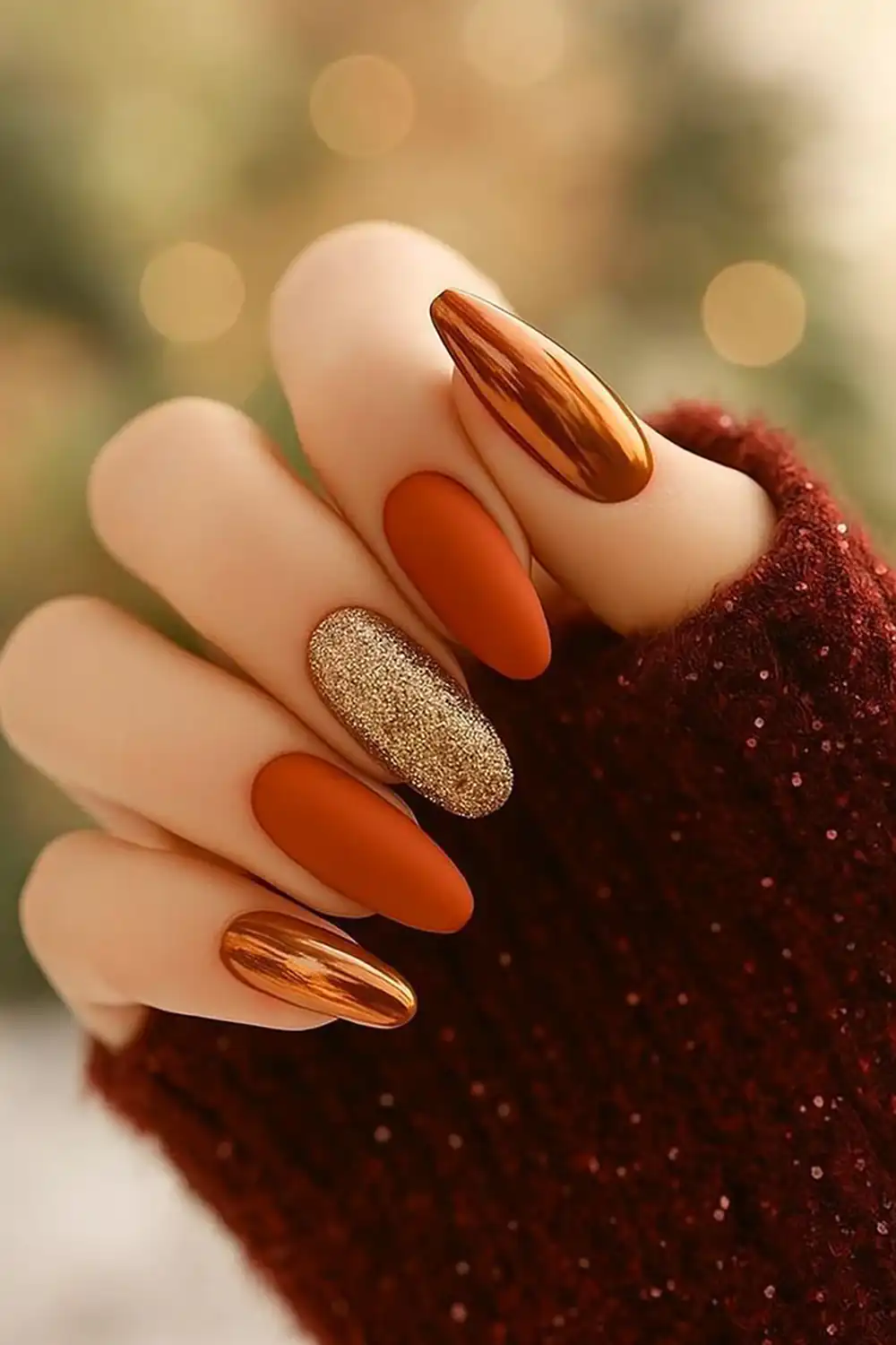 ناخن آجری و قهوه‌ای