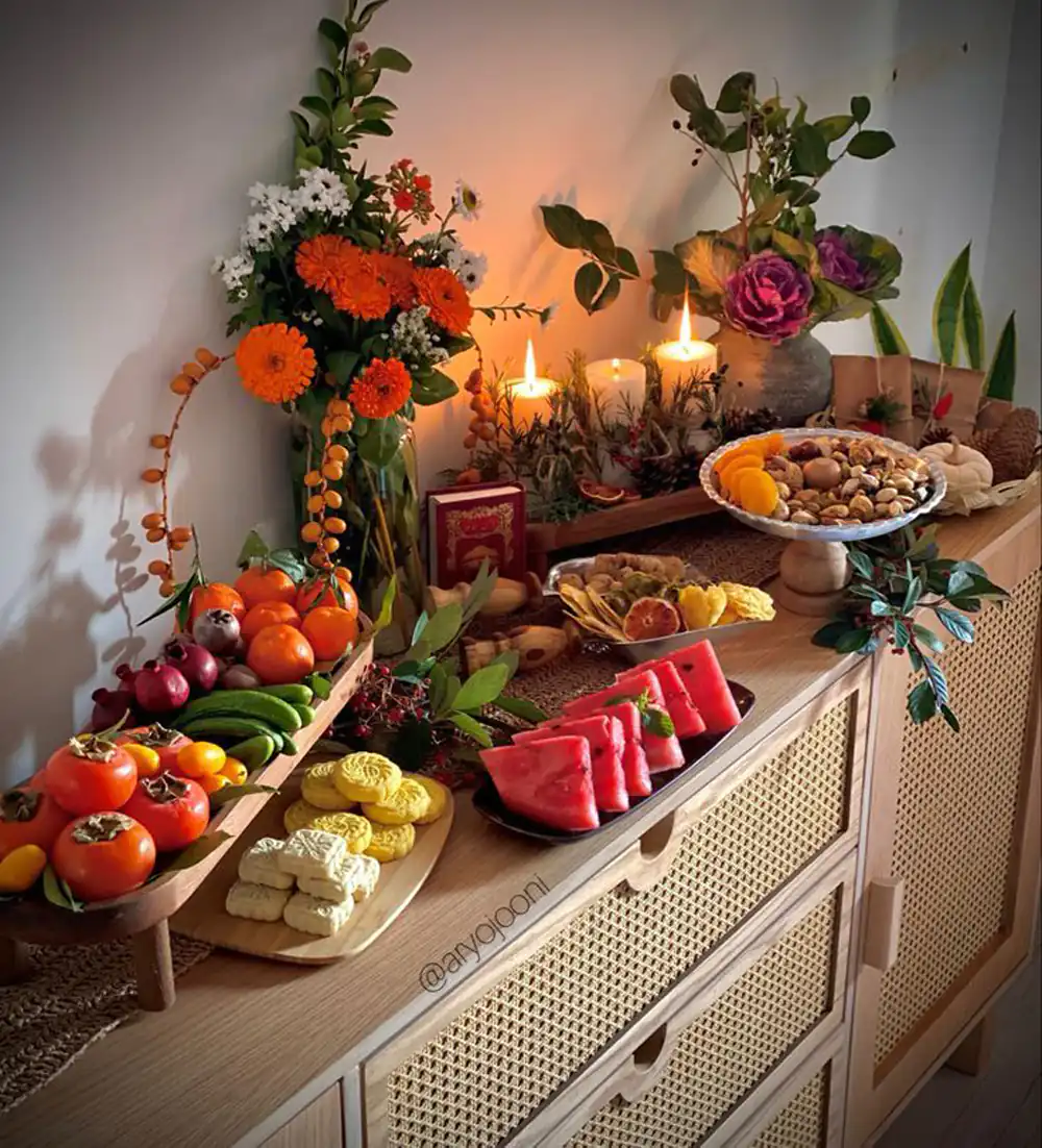 گل‌آرایی جشن یلدا