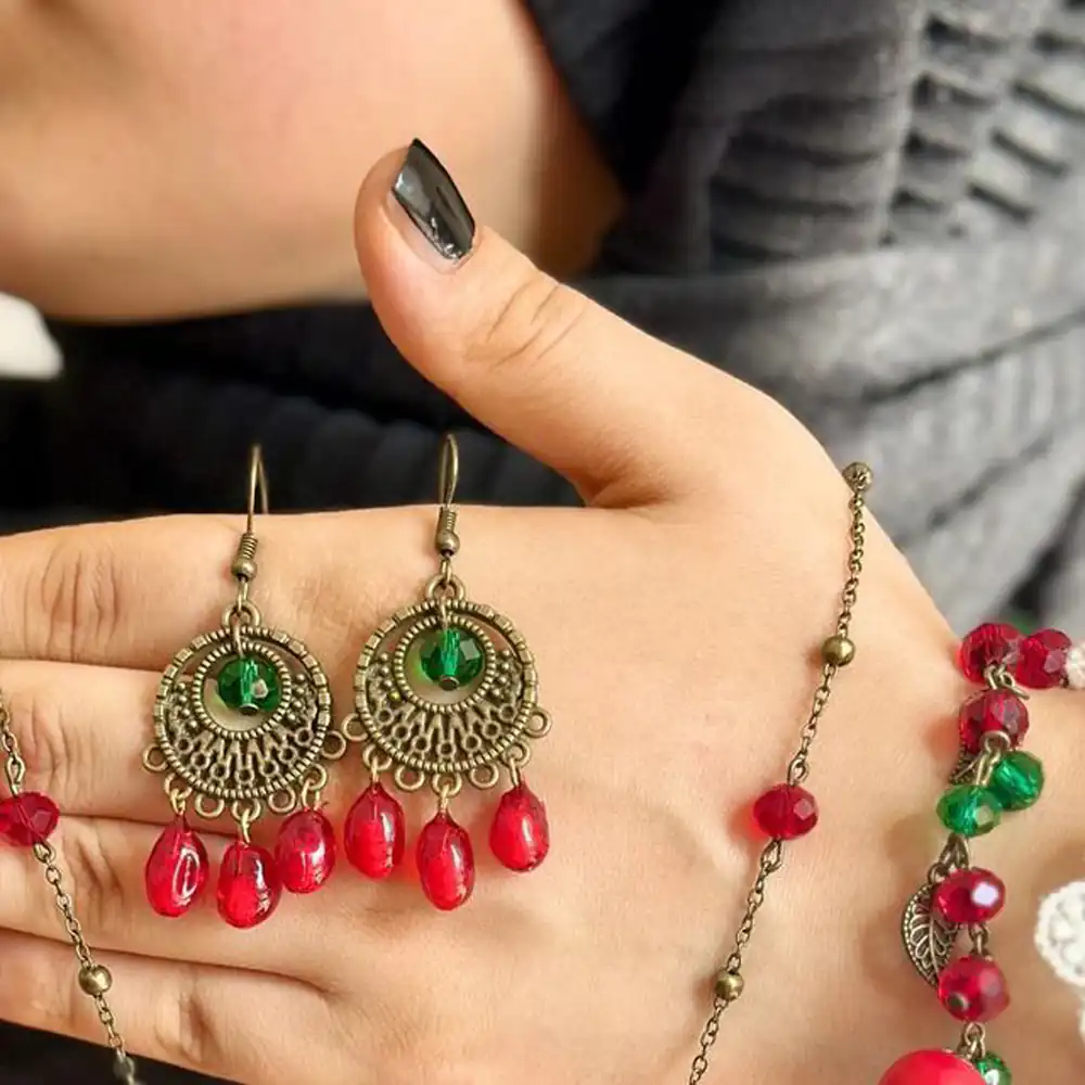  گوشواره یلدایی طلا