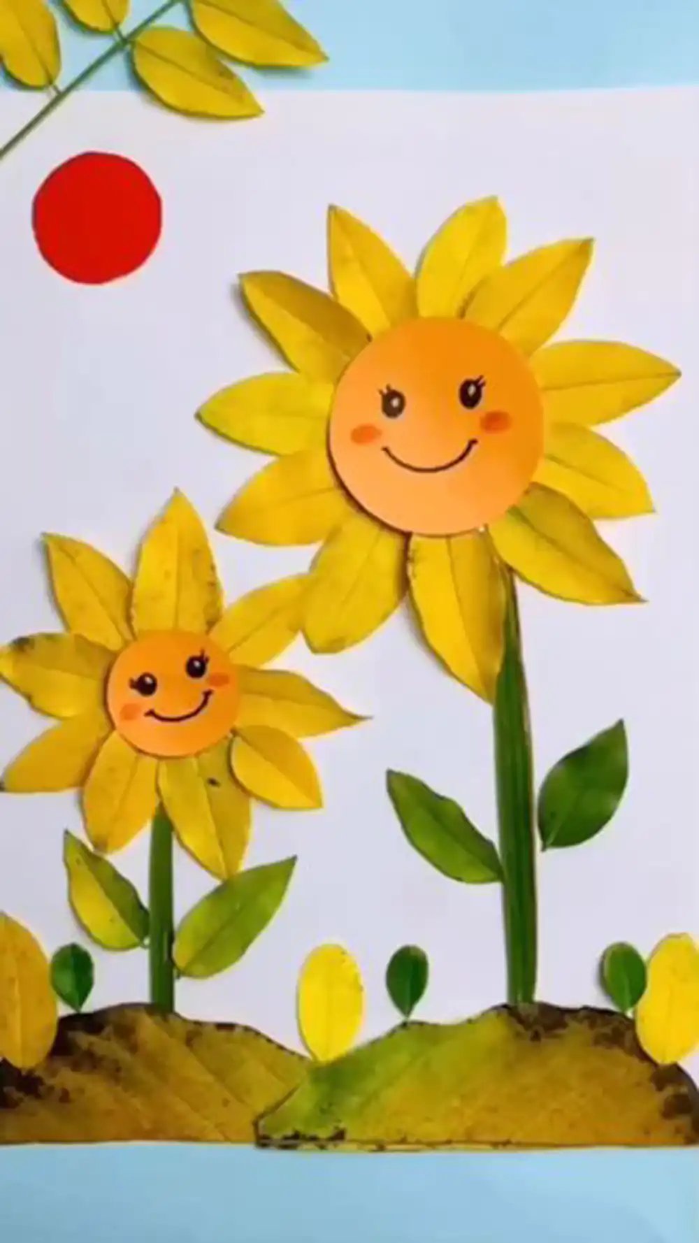 ایده کاردستی با برگ