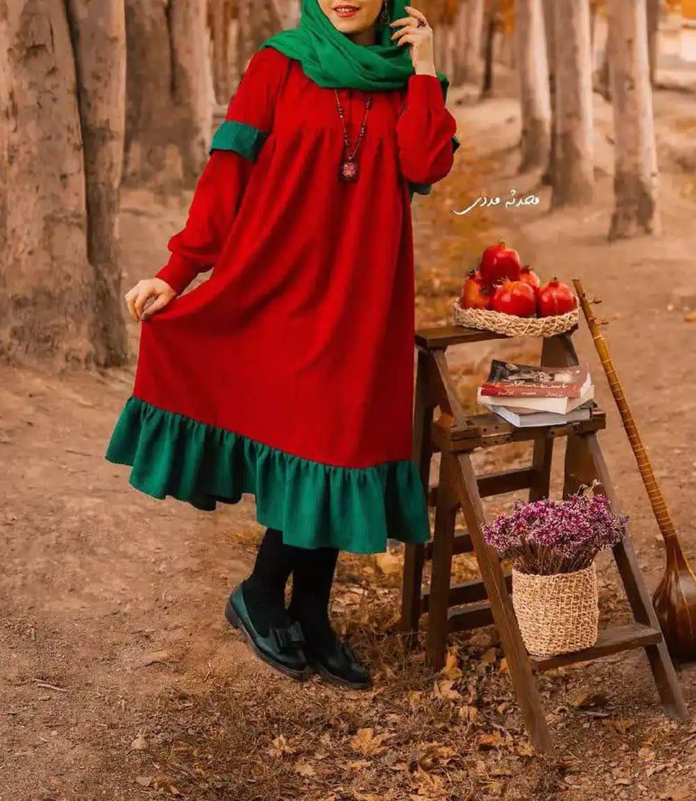 لباس قرمز یلدایی