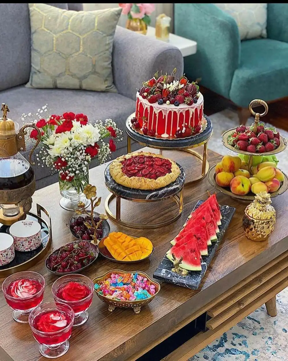چیدمان سفره یلدا